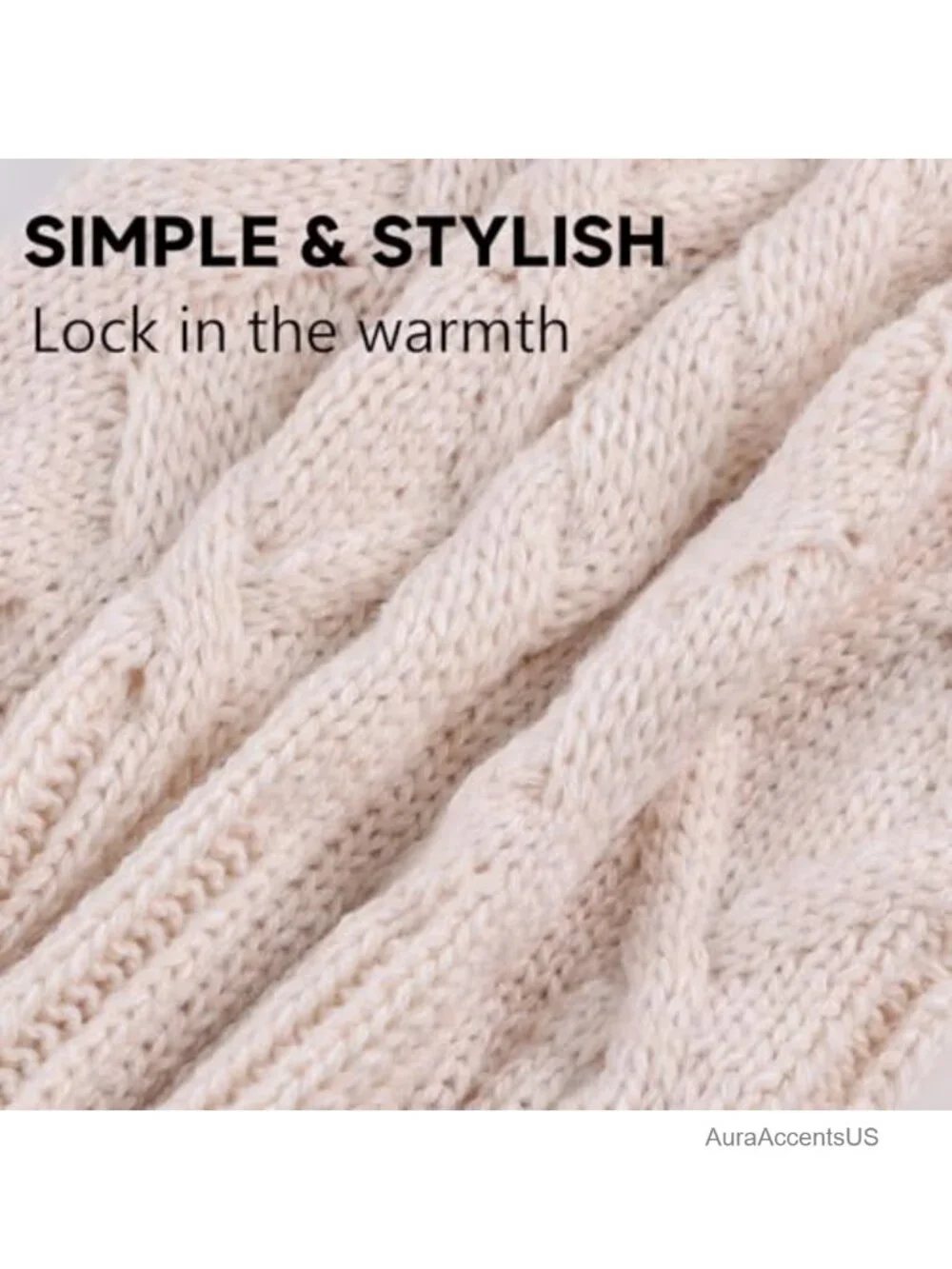 Warm Knitted Scarf Winter Neck Warmer Unisex Infinity Loop Circle Scarf